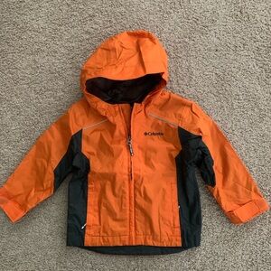 Columbia Kids' Orange and Black Rain Jacket